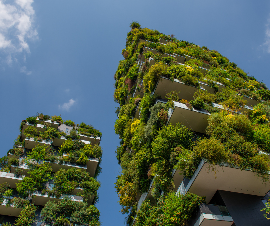 Edilizia sostenibile rappresentata dal bosco verticale a Milano